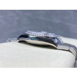 Datejust series, grey dial with diamonds, 31mm, silver strap.